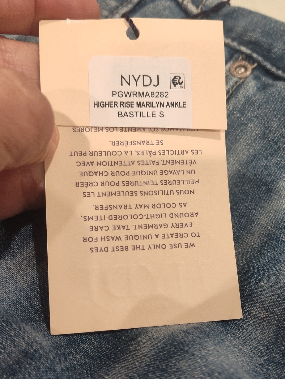 NWT, NYDJ Higher Rise Marilyn Straight Ankle Jean In Size 8 Petite - Picture 13 of 14